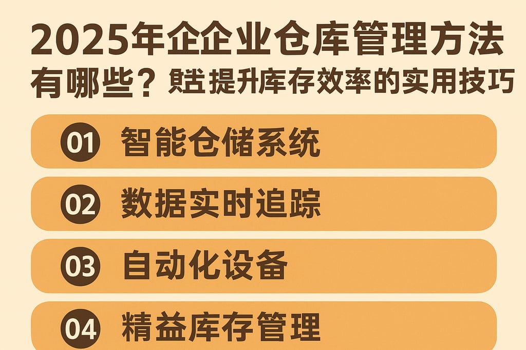 2025年企业仓库管理方法有哪些？盘点提升库存效率的实用技巧