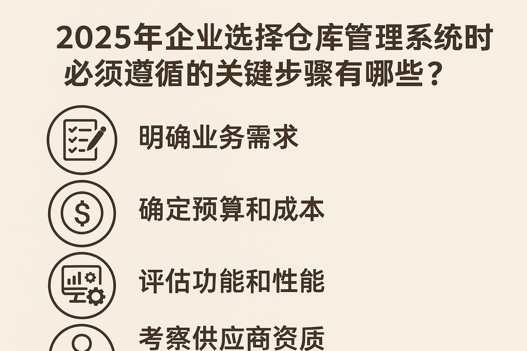 2025年企业选择仓库管理系统时必须遵循的关键步骤有哪些？