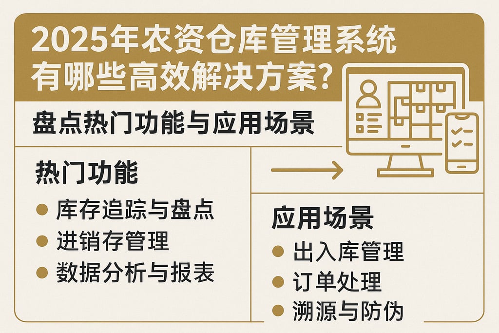 2025年农资仓库管理系统有哪些高效解决方案？盘点热门功能与应用场景