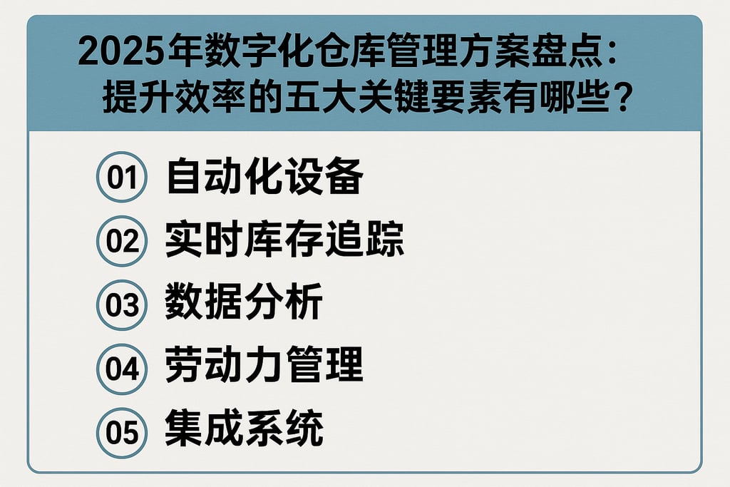 2025年数字化仓库管理方案盘点：提升效率的五大关键要素有哪些？