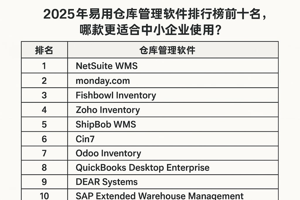 2025年易用仓库管理软件排行榜前十名，哪款更适合中小企业使用？