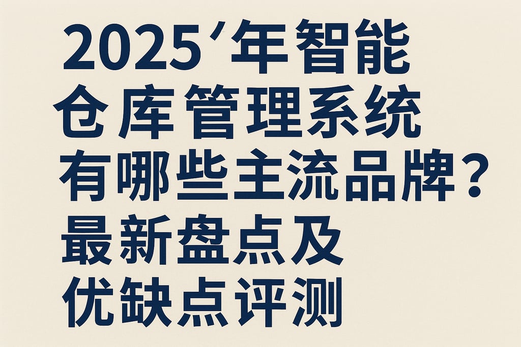 2025年智能仓库管理系统有哪些主流品牌？最新盘点及优缺点评测