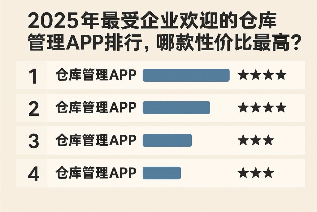 2025年最受企业欢迎的仓库管理app排行榜，哪款性价比最高？
