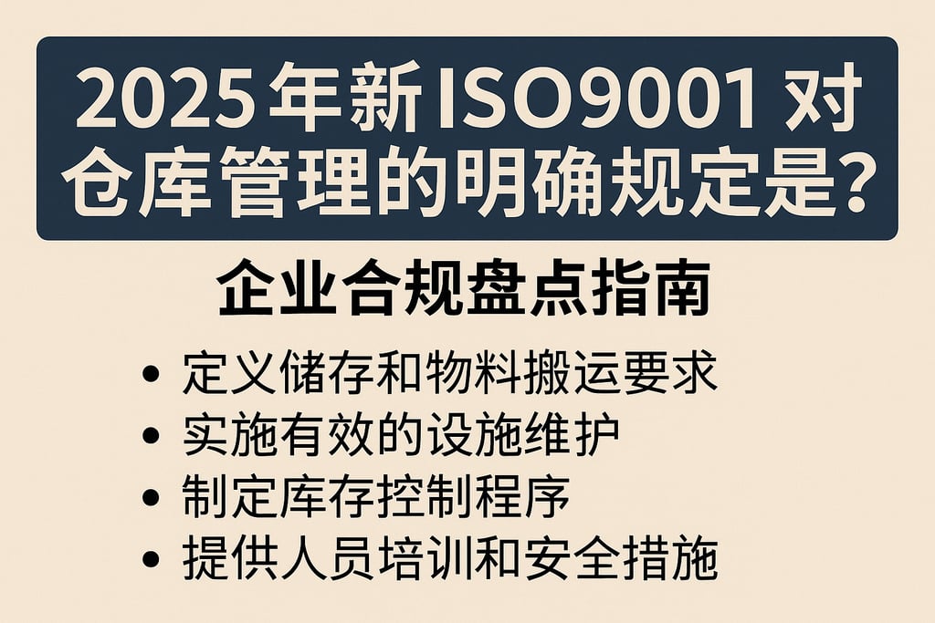 2025年最新ISO9001对仓库管理的明确规定有哪些？企业合规盘点指南