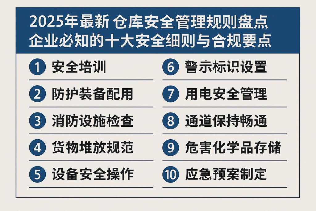 2025年最新仓库安全管理规则盘点：企业必知的十大安全细则与合规要点