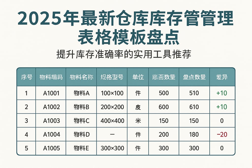 2025年最新仓库库存管理表格模板盘点，提升库存准确率的实用工具推荐