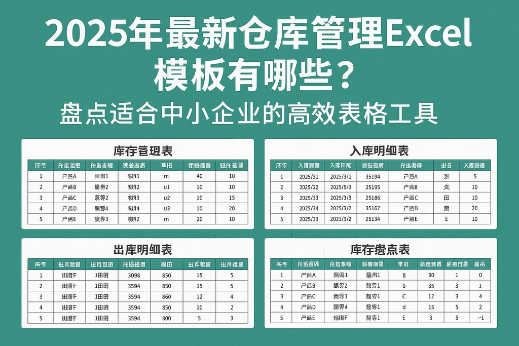 2025年最新仓库管理excel模板有哪些？盘点适合中小企业的高效表格工具