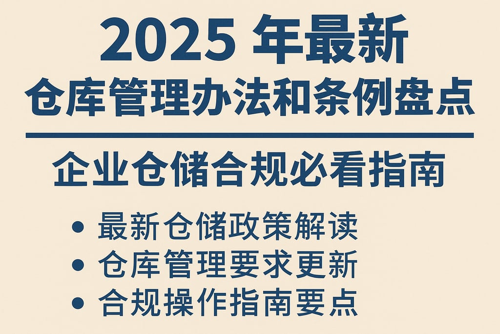 2025年最新仓库管理办法和条例盘点，企业仓储合规必看指南