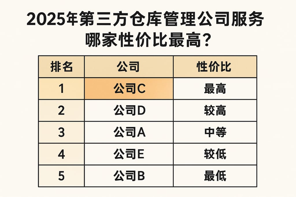 2025年第三方仓库管理公司服务排行榜，哪家性价比最高？
