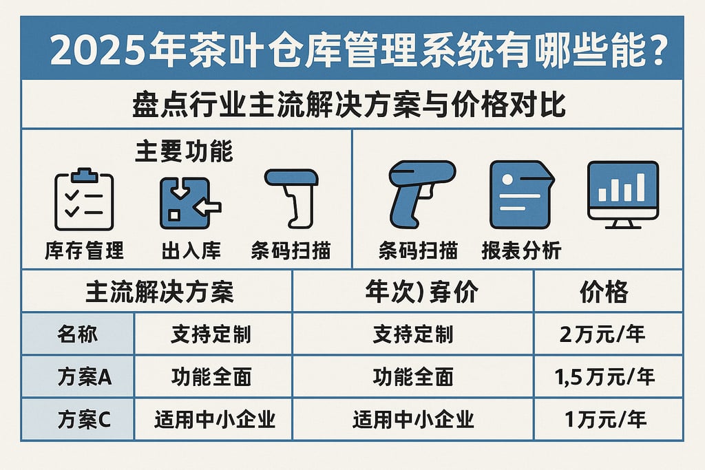 2025年茶叶仓库管理系统有哪些功能？盘点行业主流解决方案与价格对比