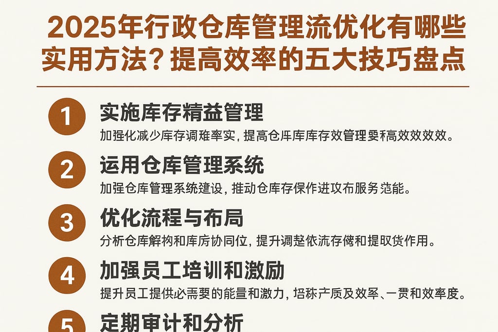 2025年行政仓库管理流程优化有哪些实用方法？提高效率的五大技巧盘点