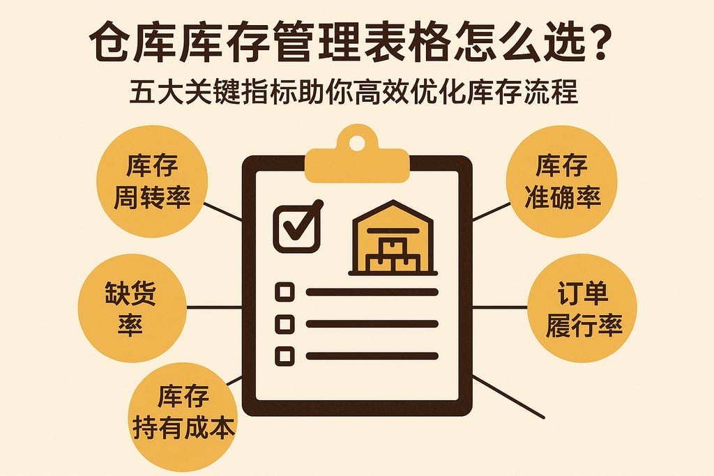 仓库库存管理表格怎么选？五大关键指标助你高效优化库存流程