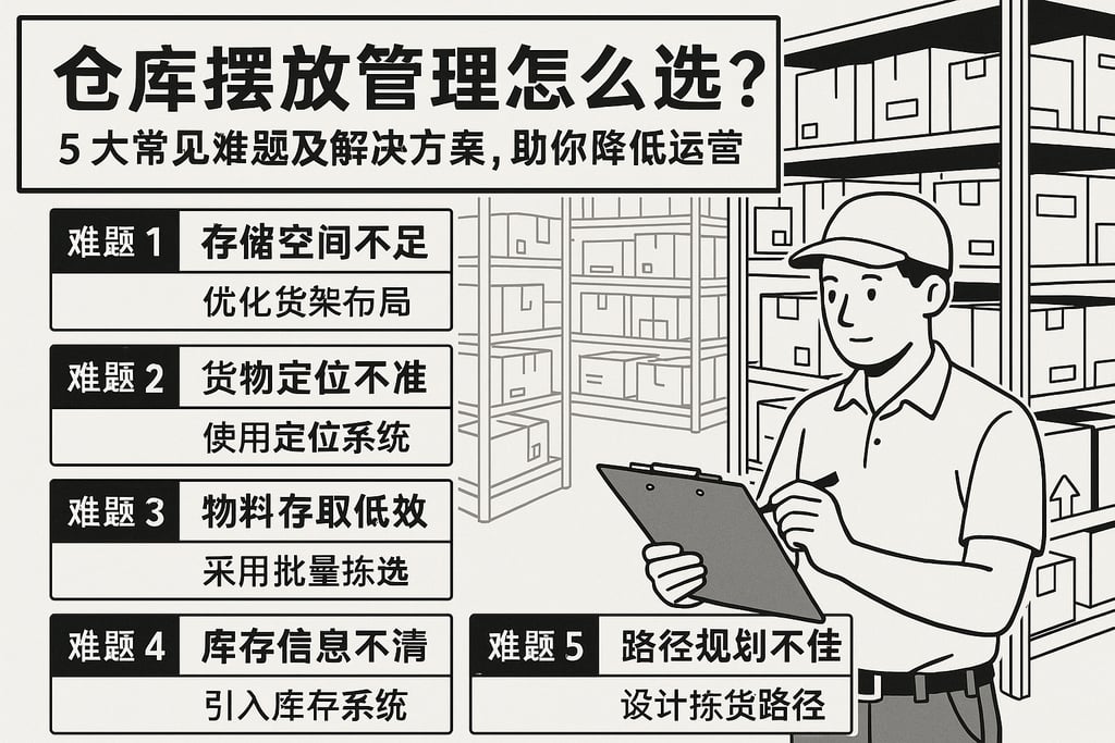 仓库摆放管理怎么选？5大常见难题及解决方案，助你降低运营成本