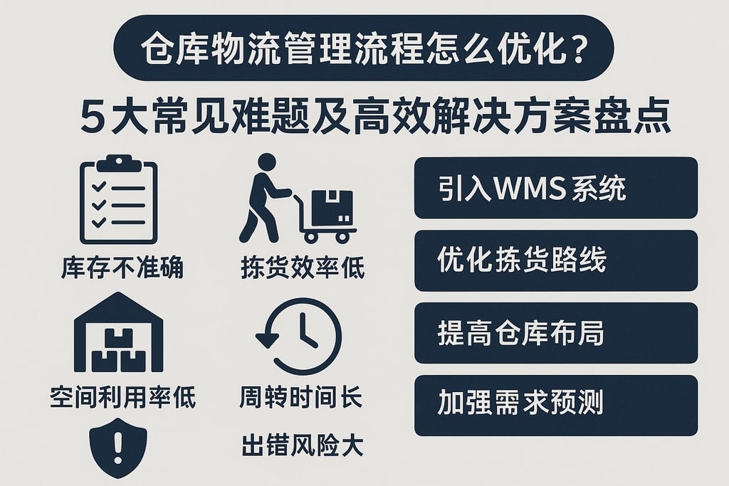 仓库物流管理流程怎么优化？5大常见难题及高效解决方案盘点