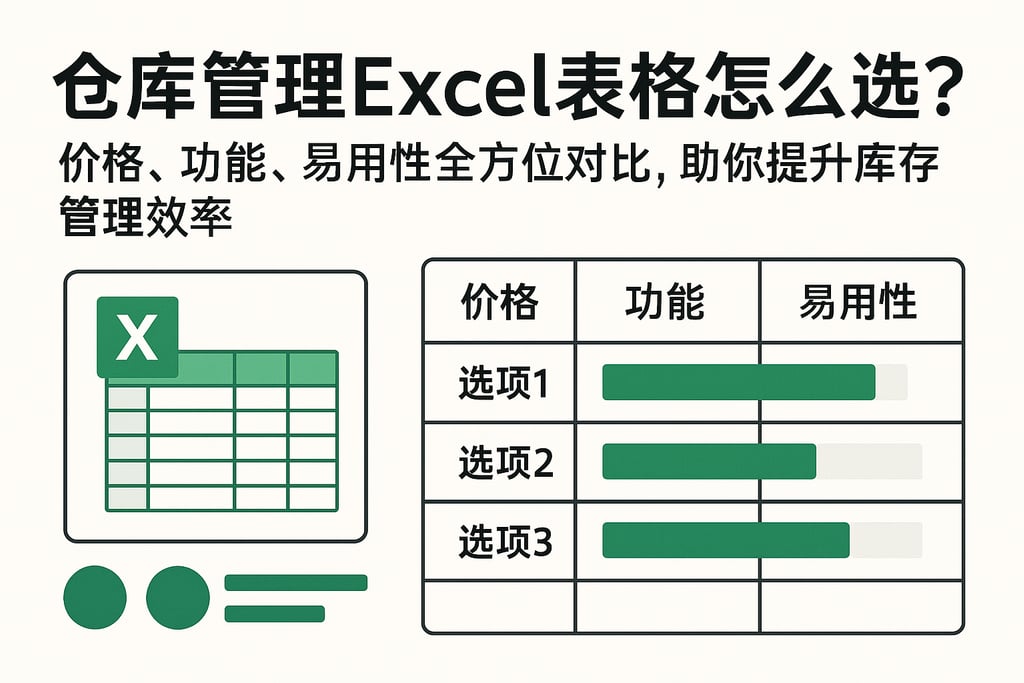 仓库管理excel表格怎么选？价格、功能、易用性全方位对比，助你提升库存管理效率