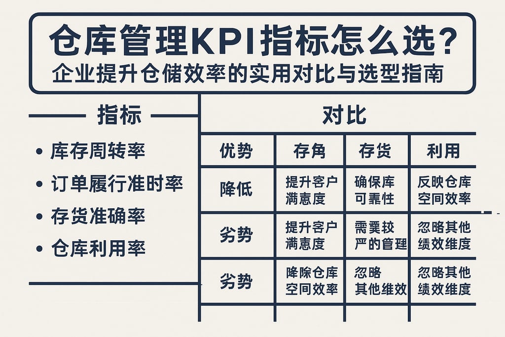 仓库管理kpi指标怎么选？企业提升仓储效率的实用对比与选型指南