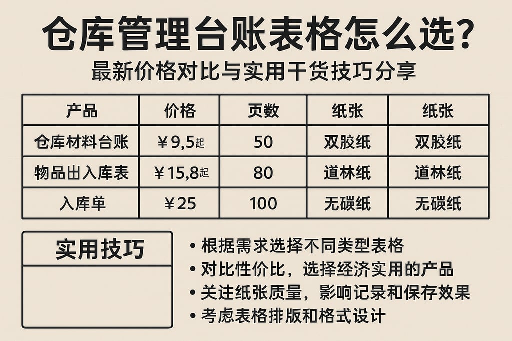 仓库管理台账表格怎么选？最新价格对比与实用干货技巧分享