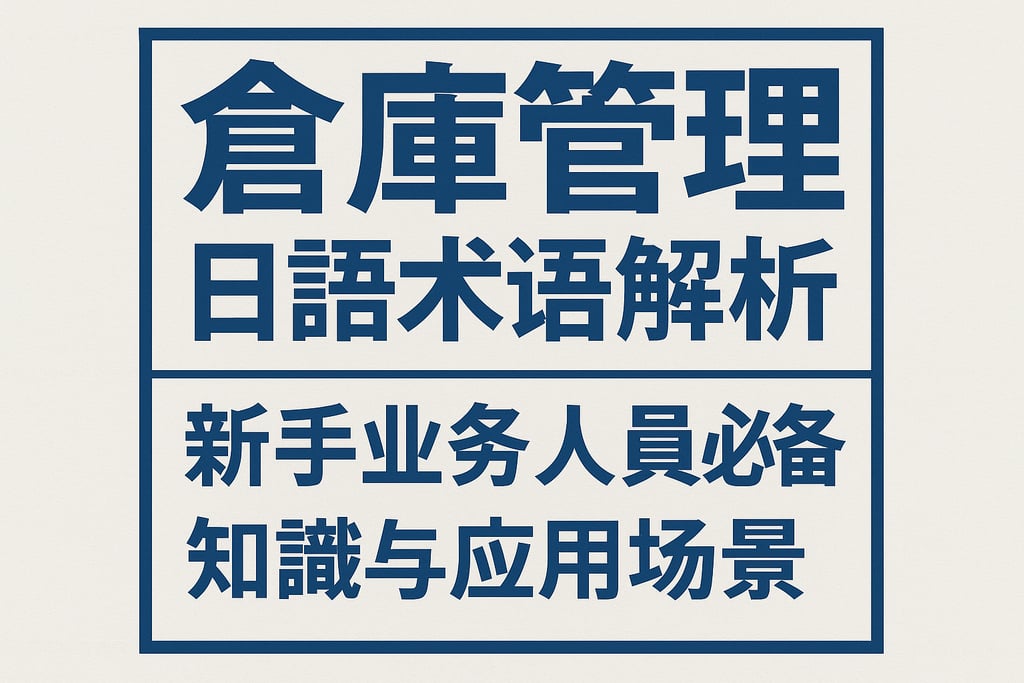 仓库管理日语术语解析：新手业务人员必备知识与应用场景