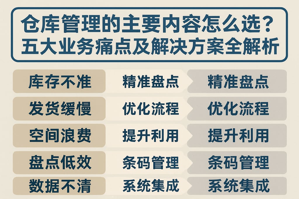 仓库管理的主要内容怎么选？五大业务痛点及解决方案全解析