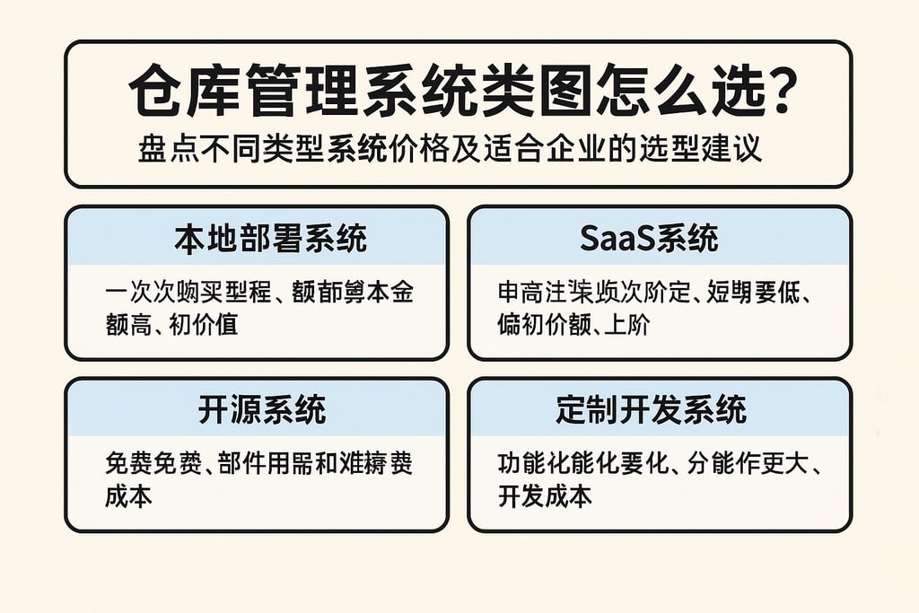 仓库管理系统类图怎么选？盘点不同类型系统价格及适合企业的选型建议