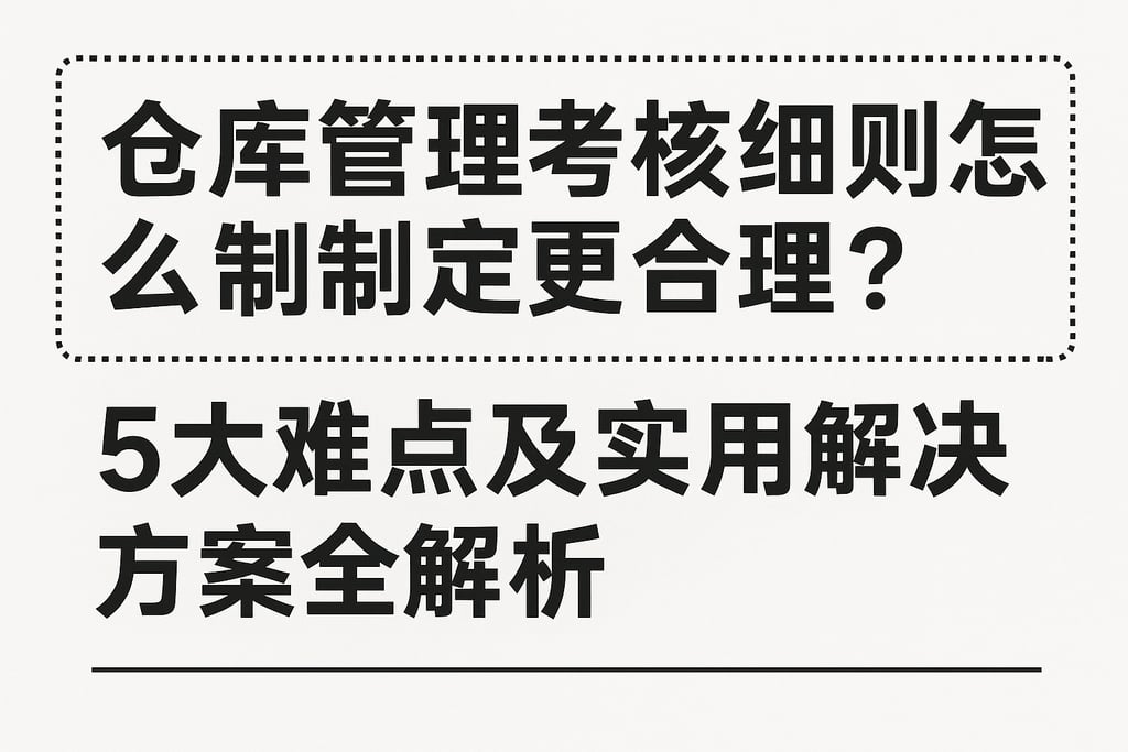 仓库管理考核细则怎么制定更合理？5大难点及实用解决方案全解析