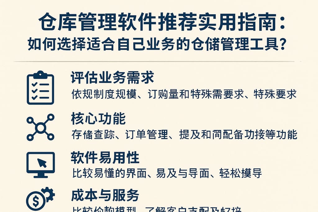 仓库管理软件推荐实用指南：如何选择适合自己业务的仓储管理工具？