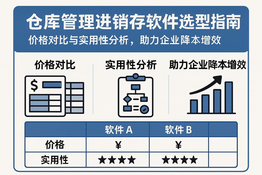 仓库管理进销存软件选型指南：价格对比与实用性分析，助力企业降本增效