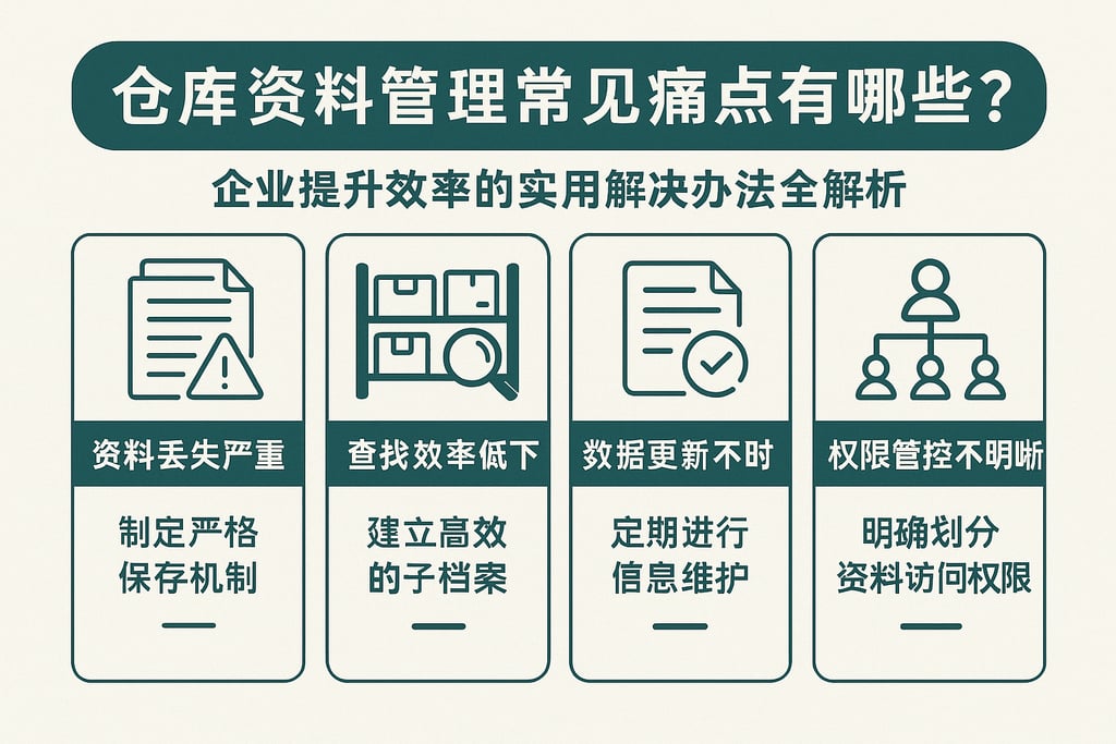 仓库资料管理常见痛点有哪些？企业提升效率的实用解决办法全解析