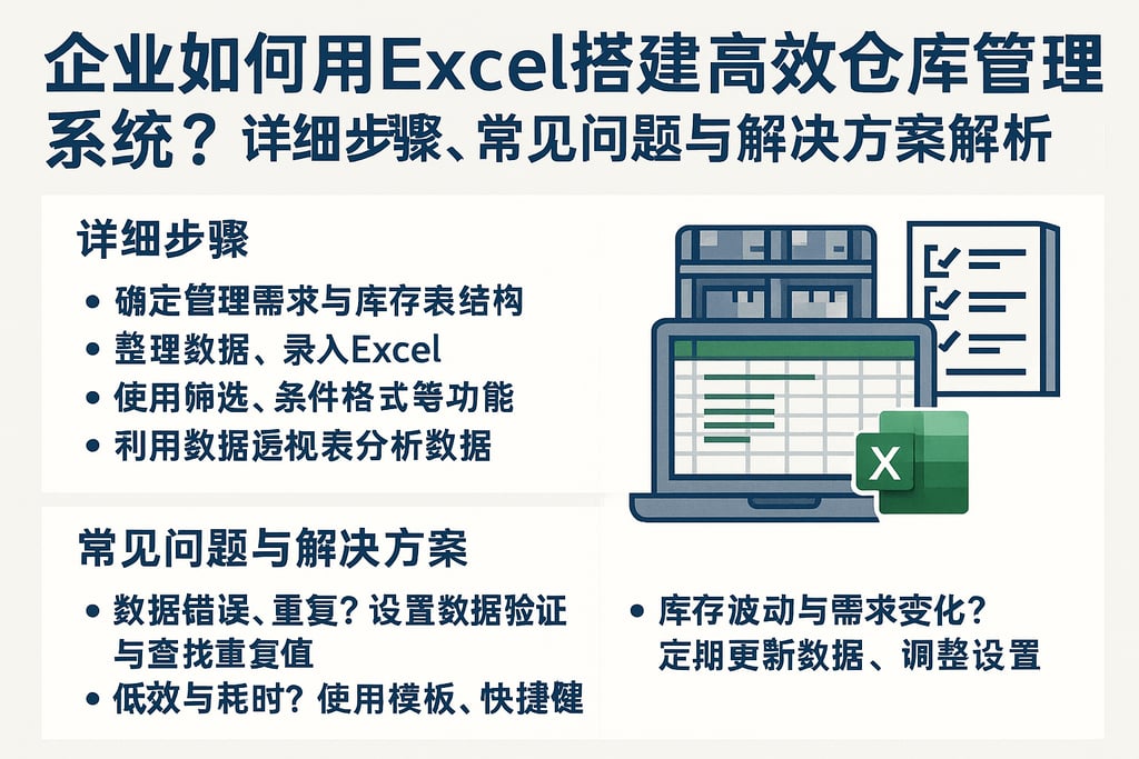 企业如何用Excel搭建高效仓库管理系统？详细步骤、常见问题与解决方案解析