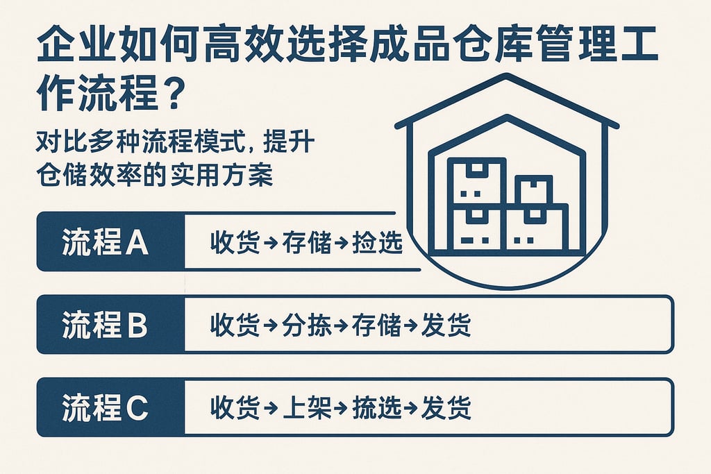 企业如何高效选择成品仓库管理工作流程？对比多种流程模式，提升仓储效率的实用方案