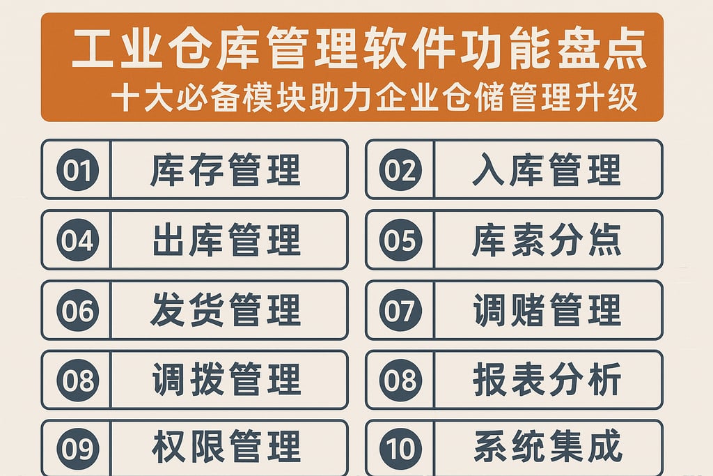工业仓库管理软件功能盘点：十大必备模块助力企业仓储管理升级
