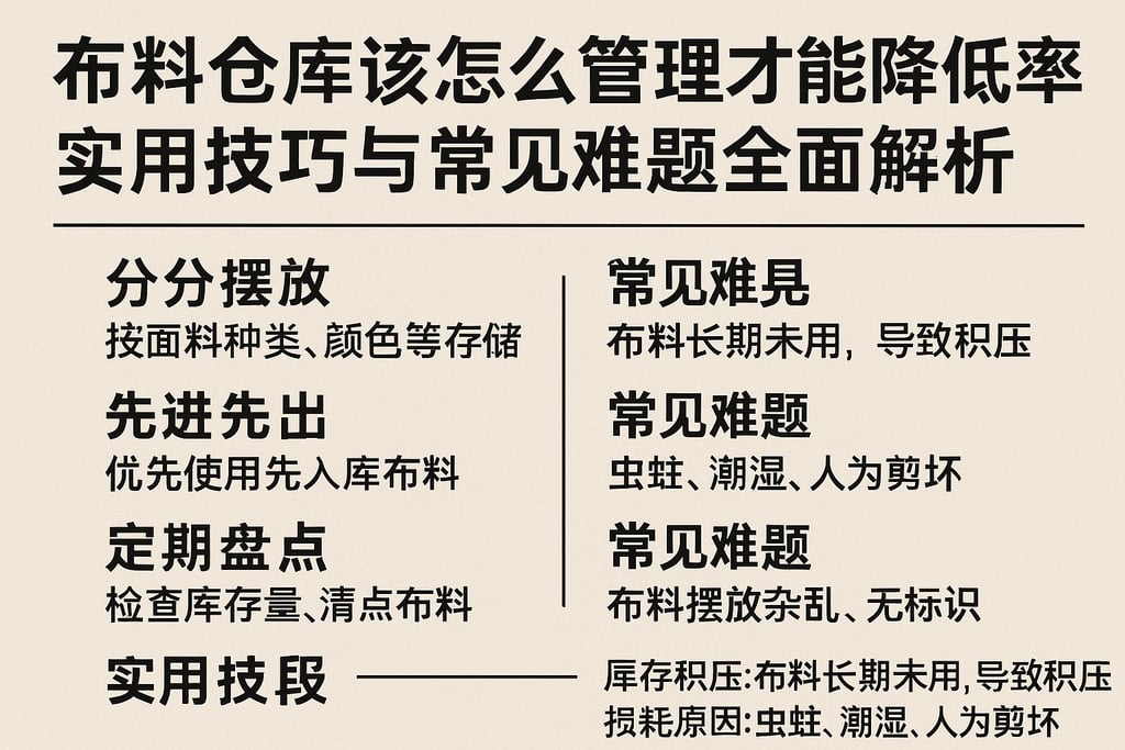布料仓库该怎么管理才能降低损耗率？实用技巧与常见难题全面解析
