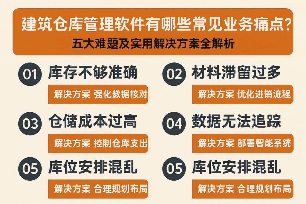 建筑仓库管理软件有哪些常见业务痛点？五大难题及实用解决方案全解析