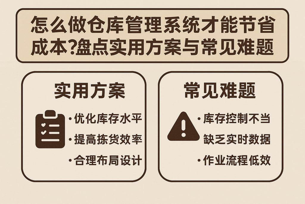 怎么做仓库管理系统才能节省成本？盘点实用方案与常见难题