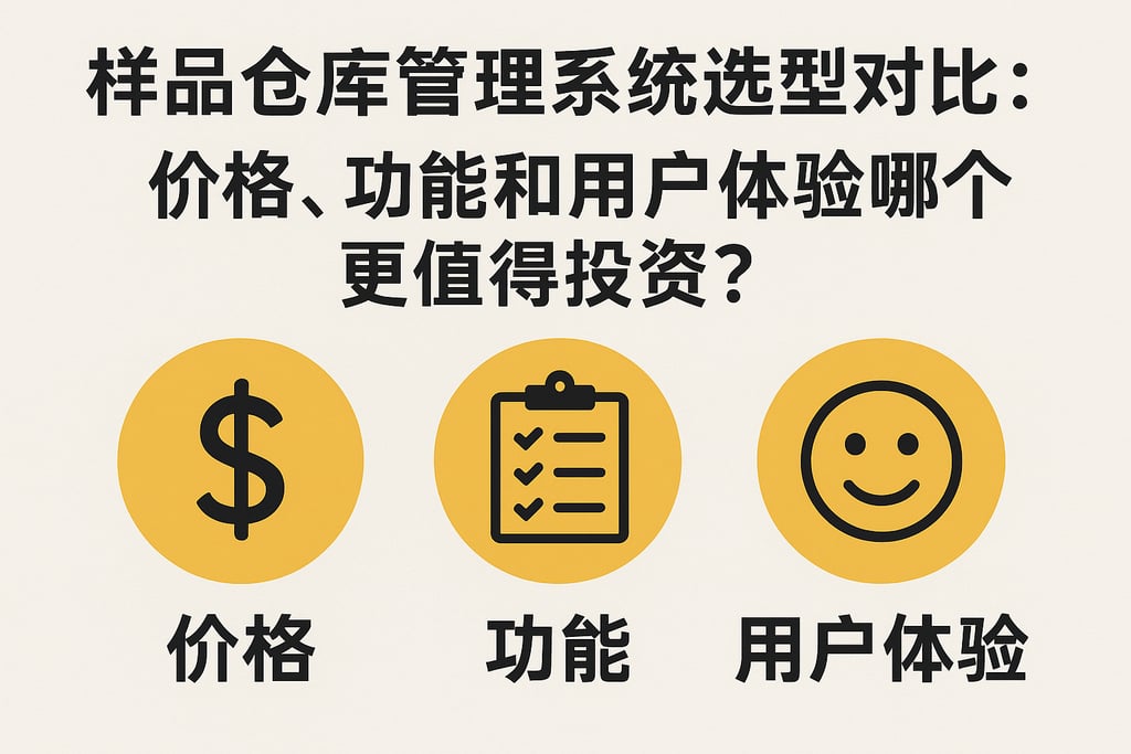 样品仓库管理系统选型对比：价格、功能和用户体验哪个更值得投资？