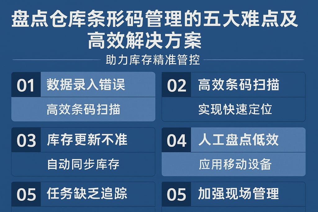 盘点仓库条形码管理的五大难点及高效解决方案，助力库存精准管控