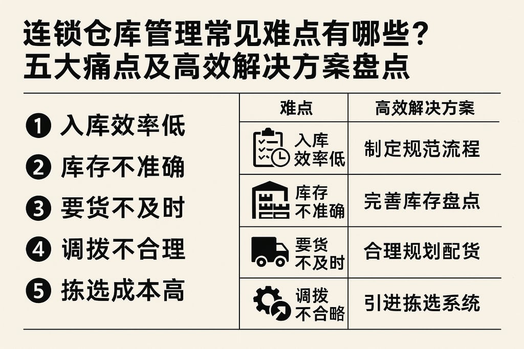 连锁仓库管理常见难点有哪些？五大痛点及高效解决方案盘点