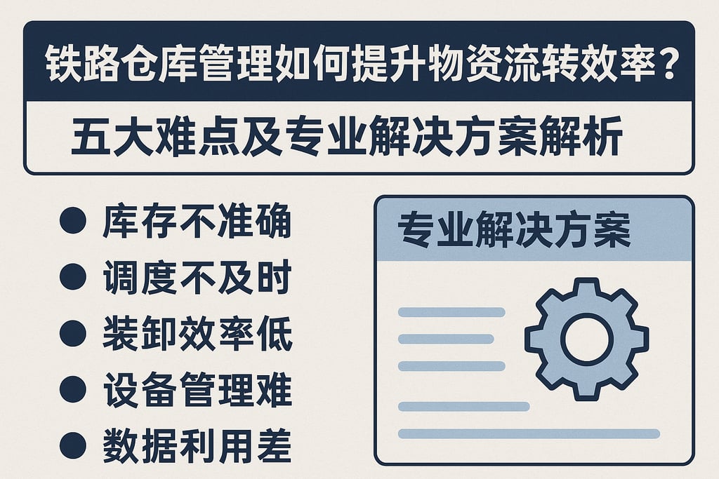 铁路仓库管理如何提升物资流转效率？五大难点及专业解决方案解析
