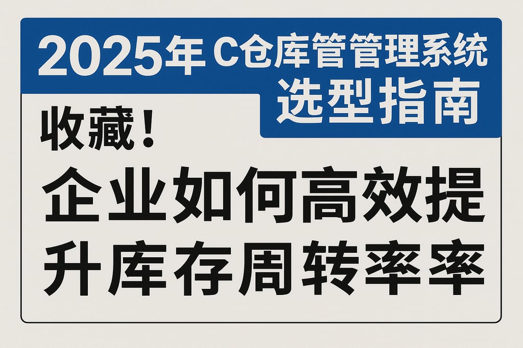 2025年c仓库管理系统选型指南，收藏！企业如何高效提升库存周转率