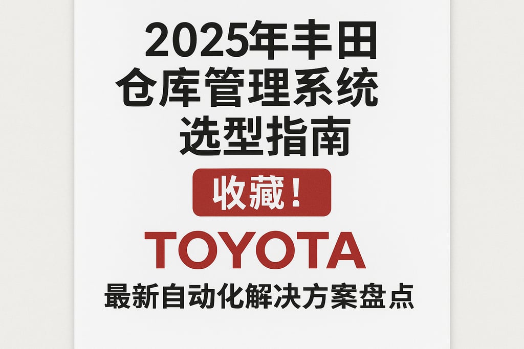 2025年丰田仓库管理系统选型指南，收藏！最新自动化解决方案盘点