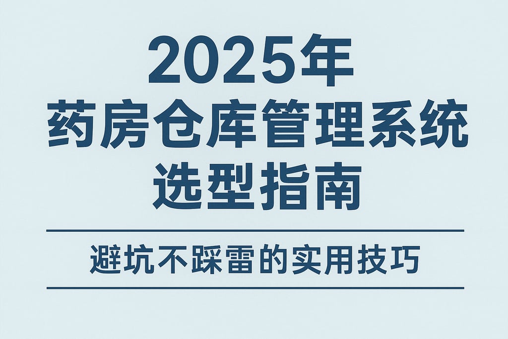 2025年药房仓库管理系统选型指南，避坑不踩雷的实用技巧
