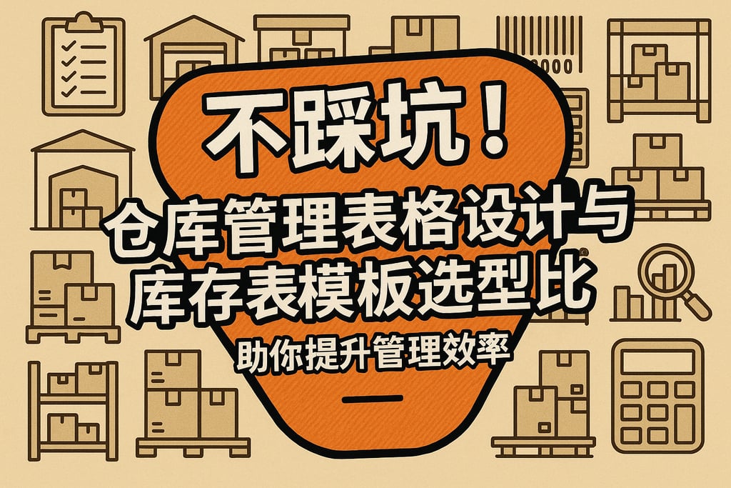 不踩坑！仓库管理表格设计与库存表模板选型对比，助你提升管理效率