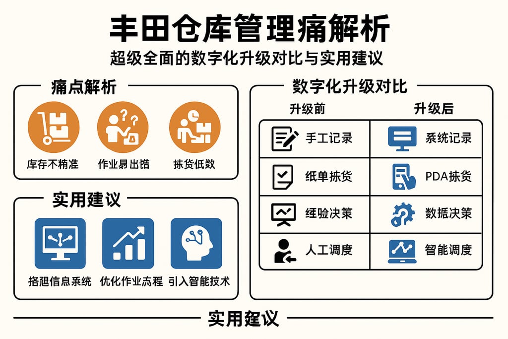 丰田仓库管理痛点解析，超级全面的数字化升级对比与实用建议