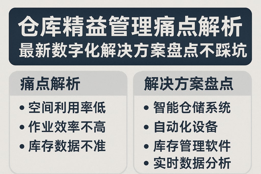 仓库精益管理痛点解析，最新数字化解决方案盘点不踩坑