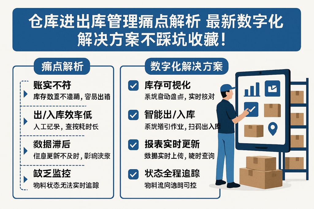 仓库进出库管理痛点解析，最新数字化解决方案不踩坑收藏！