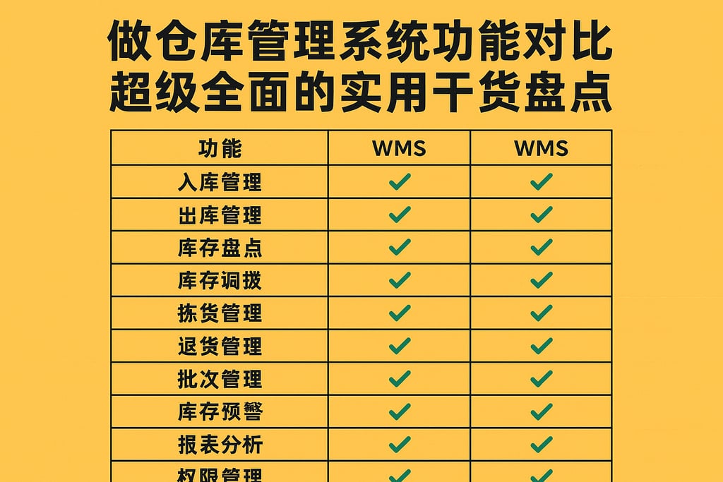 做仓库管理系统功能对比，超级全面的实用干货盘点