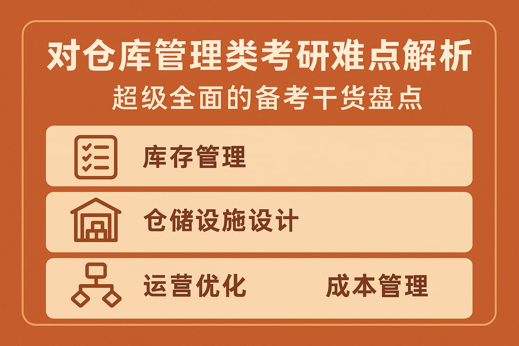 对仓库管理类考研难点解析，超级全面的备考干货盘点