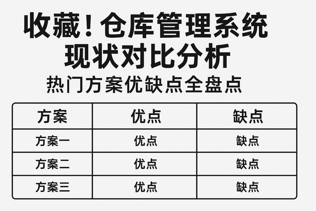 收藏！仓库管理系统现状对比分析，热门方案优缺点全盘点