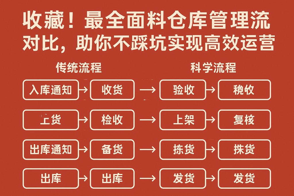 收藏！最全面料仓库管理流程对比，助你不踩坑实现高效运营