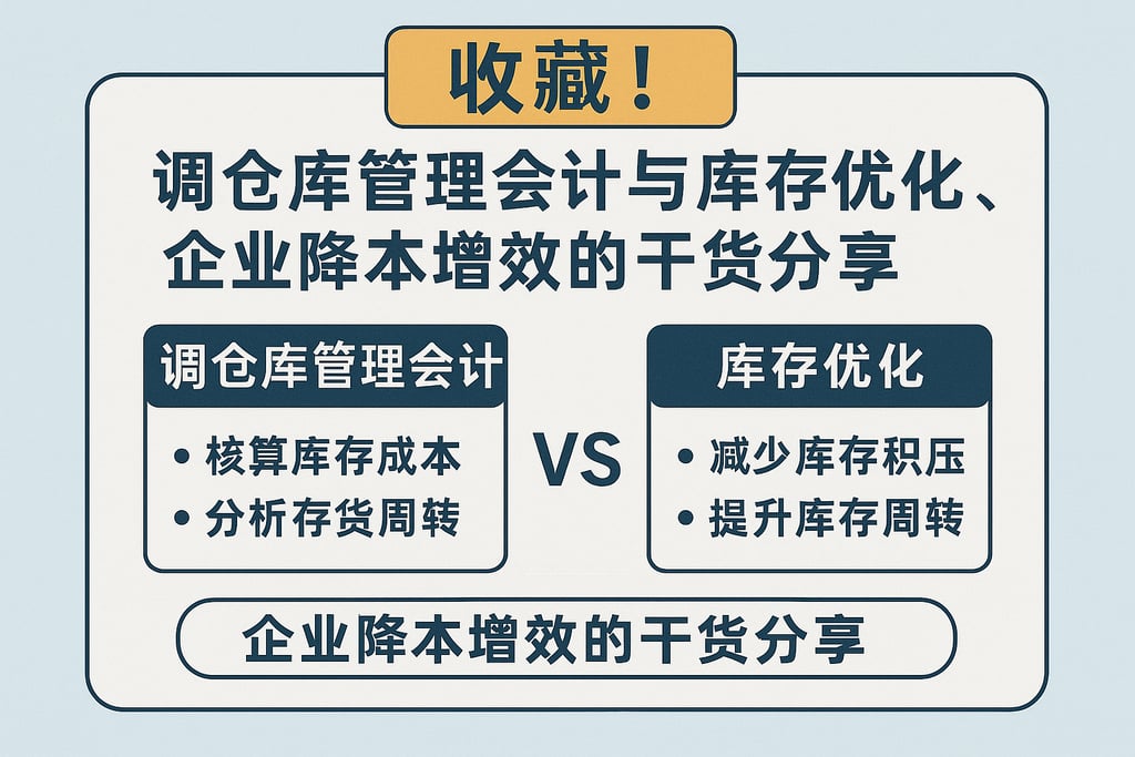 收藏！调仓库管理会计与库存优化对比，企业降本增效的干货分享
